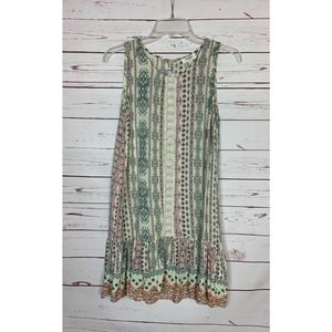 Umgee USA Boutique Women's S Small Ivory Lace Sleeveless Spring Cute Tunic Dress
